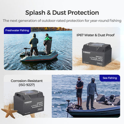 Pro - Renogy 12V 100Ah Smart Lithium Iron Phosphate Battery w/Bluetooth & Self-heating Function