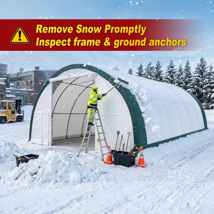 W 40FT x L 80FT x H 20FT Single Truss Arch Storage Shelter
