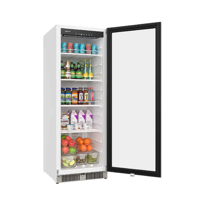 Edgestar 10.1 Cubic Feet Commercial Beverage Merchandiser With Temperature Alarm Reversible Door 22"