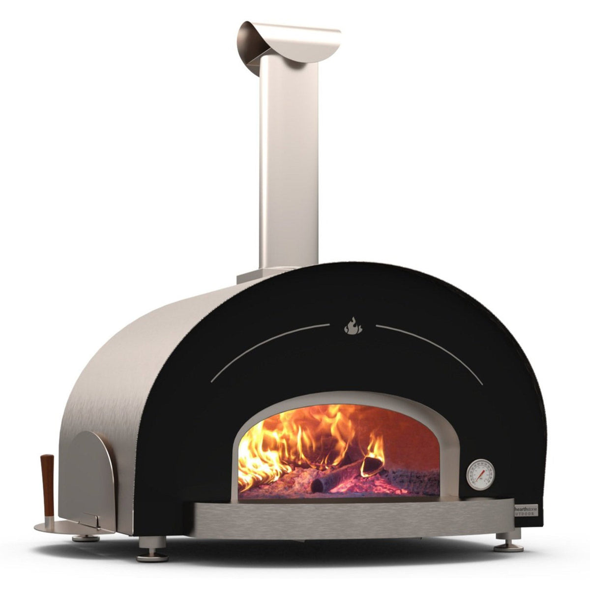 Hearthstone Genio Wood-Fired Pizza Oven 4.0 (Stainless/Black) w/ Rolling Base