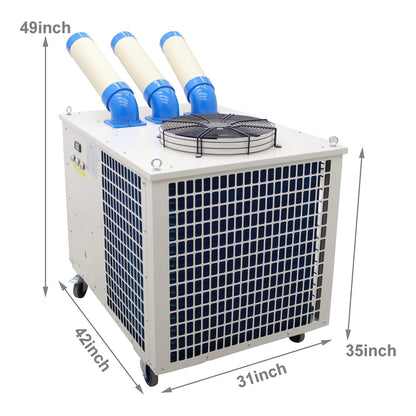 Heavy-Duty 220V Portable 29K BTU Outdoor Industrial Spot Cooler Air Conditioner