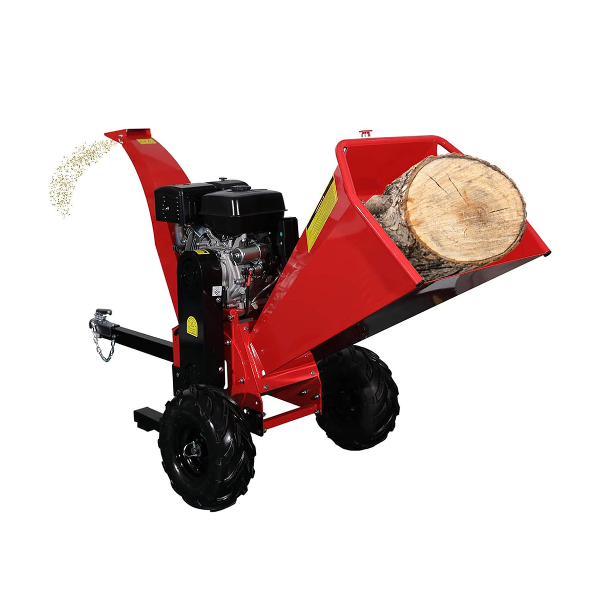 Heavy-Duty 5-Inch 420CC 15HP Towable Gas Wood Chipper Shredder Mulcher