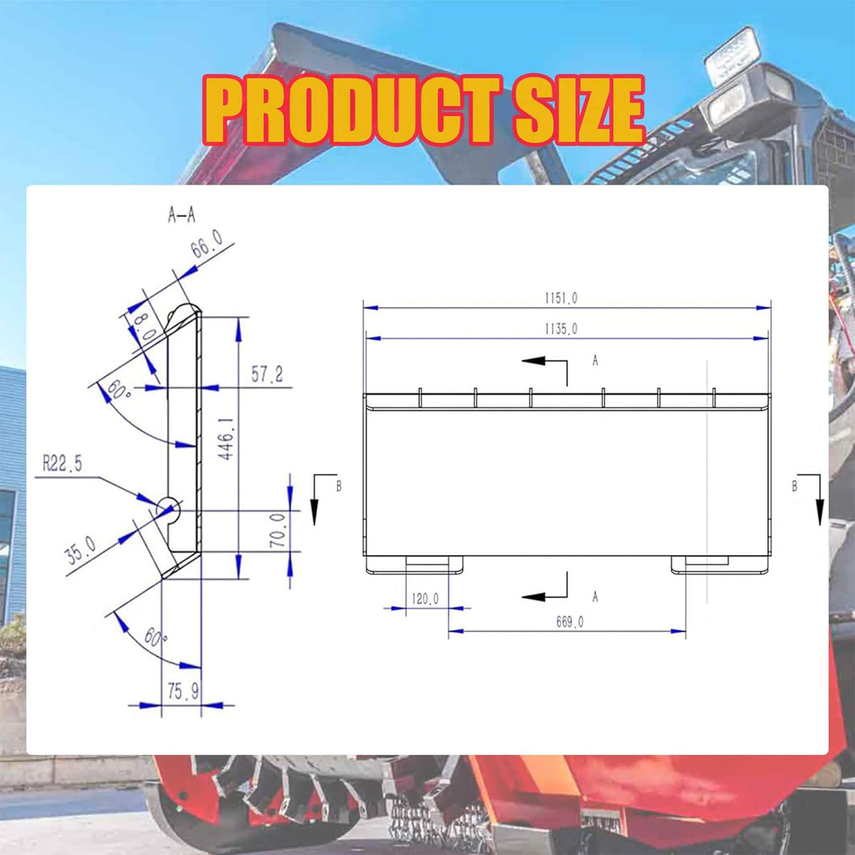 Heavy-Duty 60-Inch Hydraulic Forestry Mulcher Skid Steer Loader Attachment