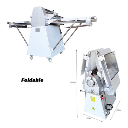 Heavy-Duty Commercial 220V Electric Dough Sheeter Machine with Adjustable Thickness