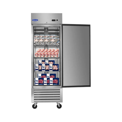 Orikool 27 Inch Commercial 23 Cu.Ft Reach-In Stainless Steel Freezer