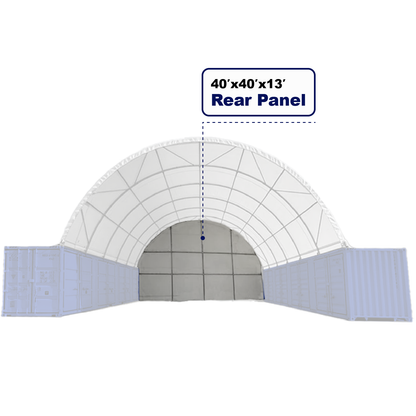 Back Wall for Container Canopy Shelter 40FT x 40FT x 13FT