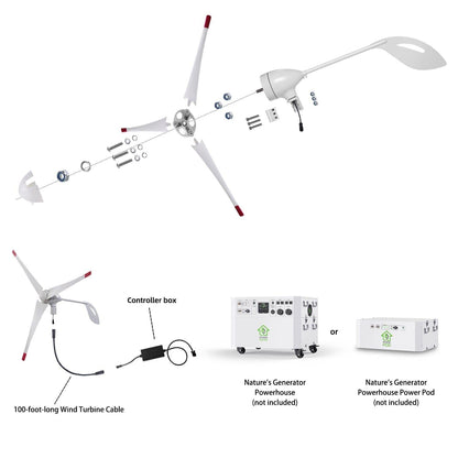 Refurbished - Nature's Generator Powerhouse Wind Turbine